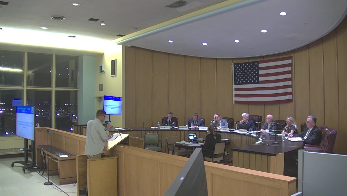 A frame from the City of Long Beach City Council meeting recording