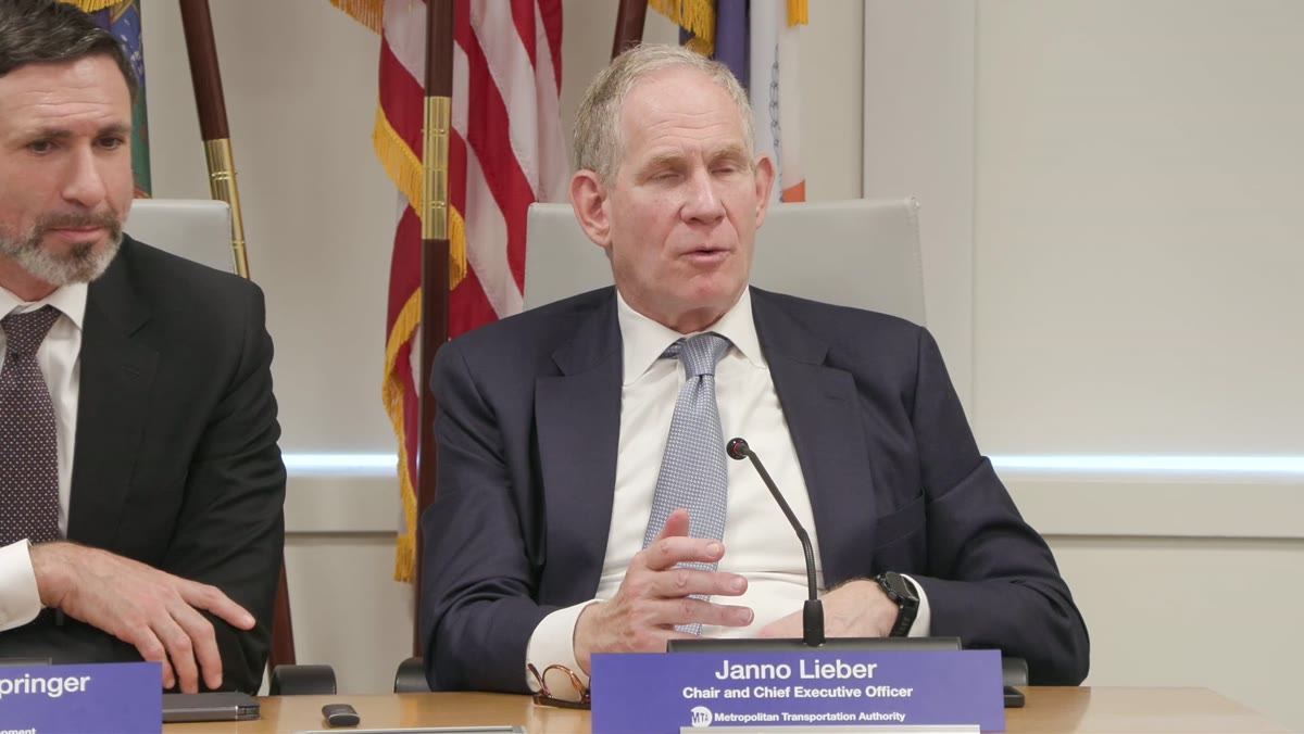 A frame from the MTA Board / LIRR Committee meeting recording