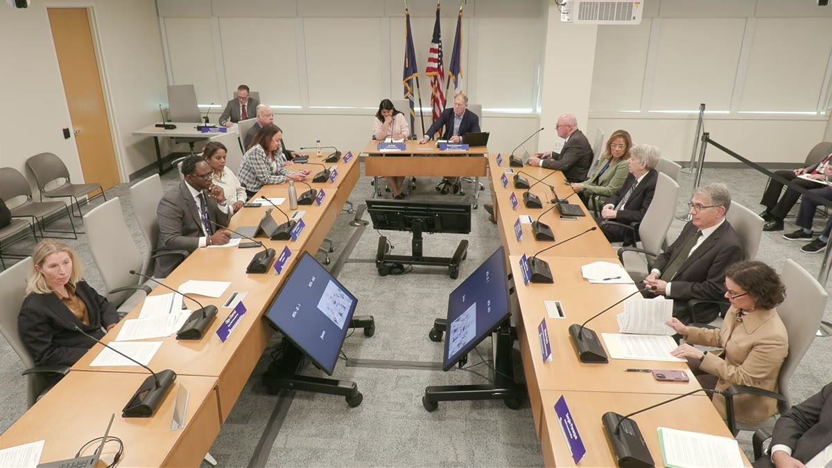 A frame from the MTA Board / LIRR Committee meeting recording